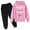 Pink, variant on Boys Sweatsuits Size 14-16 Rugby Print Hooded Sweatshirt and Jogger Sweatpants 2pcs Sets Regular Fit Winter Outfits for Kids,Black,4-5 Years