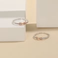 thumbnail image 2 of Anillo de plata S925 para mujer, pequeño, fresco, de la suerte, con 8 caracteres, circonita, anillo sencillo para mujer, anillo de cola de una sola fila, 2 of 5