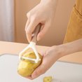 thumbnail image 3 of 1pc Two-color Handle Stainless Steel Peeler For Home Kitchen, Vegetable And Fruit, Potato Peeling, 3 of 4