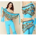 thumbnail image 3 of HSHDLDF Women's Triangular Belly Dancing Hip Scarf Wrap Skirt with Gold Coins, 3 of 3