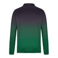 thumbnail image 4 of Miluxas Men's Quarter-Zip Pullover Gradient Color Sweatshirt, Loose Casual Long Sleeve Outdoor Sports Golf Shirts Green, 4 of 5
