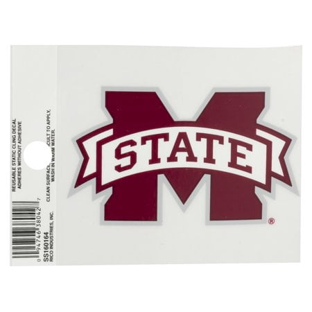 Mississippi State Static Cling 3.5X4.5 Buy 4 Get 1 (Best Way To Get Rid Of Static Cling)