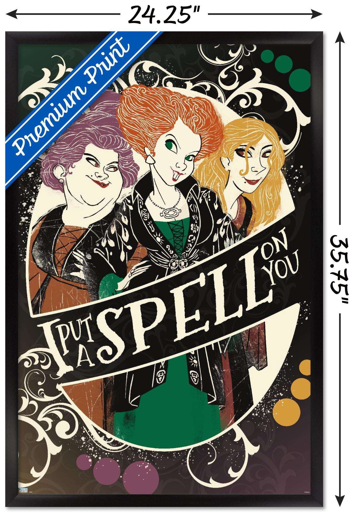 Disney Hocus Pocus - Spell on You Wall Poster, 22.375" x 34", Framed