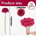 thumbnail image 2 of Flores Artificiales Tinsow Crisantemo Bola Roja 12 Piezas 28 cm, 2 of 8