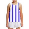 thumbnail image 3 of Maean Summer Tanks Top for Boys Girls Sleeveless Crew Neck Striped Loose Tank Shirts 3-15 Years, 3 of 6