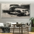 thumbnail image 4 of Large nordic white abstract wall white 3D texture painting white and brown painting modern living room abstract painting minimalist art,(91*183cm)36*72 Inches,Unstretched,Frameless, 4 of 4