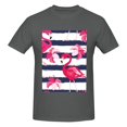 thumbnail image 4 of Bingfone Pink Flamingos Men'S Loose Fit Short-Sleeve Pocket T-Shirt, 4 of 7