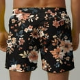 thumbnail image 6 of Odeerbi Mens Swim Trunks Hawaiian Tropical Print Bord Shorts Summer Beach Swimming Trunks Loose Beach Shorts with Pocket Swimming Pants Black, 6 of 6