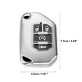 thumbnail image 4 of TPU Key Fob Cover Case for Jeep Wrangler JL JLU Gladiator JT Rubicon Sahara JLU 2018-2021 Key Fob Shell Silver Tone, 4 of 6