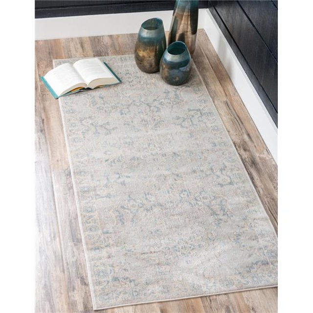 Unique Loom 3127130 2 ft. 7 in. x 10 ft. Paris Willow Runner Rug, Gray