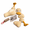 B, variant on Magnetic Detachable Duck Plush, Reattachable Stuffed Duck with Hidden Magnets and Removable Legs, Cute Desk Shelf Fridge Decor Gift, 8.66 Inch, Multiple Options,Duck with Plush Cleaver