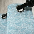 thumbnail image 4 of Ambesonne Orient Grommet Curtain, Art Style with Swirls, 50" x 54", Pale Blue and Coconut, 4 of 6