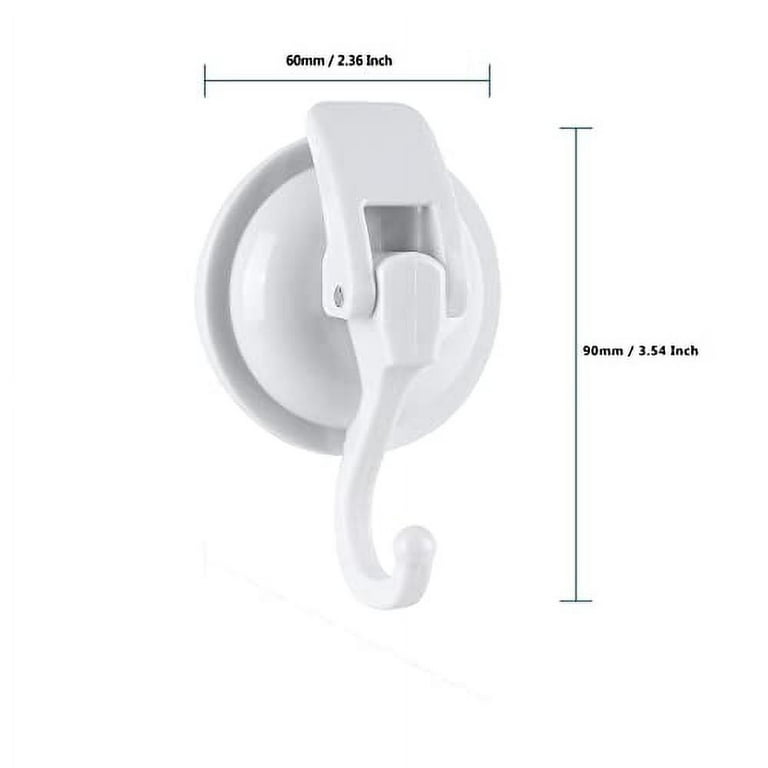 SOCONT Suction Cup Hooks for Shower, Heavy Duty Vacuum Shower Hooks for  Inside Shower, White-Plated Plished Super Suction for Kitchen Bathroom  Restroom, 4 Pack 