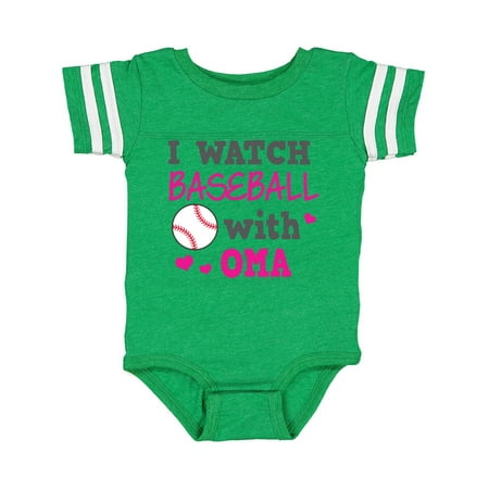 

Inktastic I Watch Baseball with My Oma Gift Baby Boy or Baby Girl Bodysuit