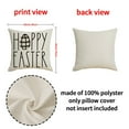 thumbnail image 2 of SDJMa Easter Throw Pillow Cover 18 x 18 Inch, Happy Easter & He Is Risen Bunny Cross Egg Basket Cotton Linen Cushion Case for Easter Holiday Party Bed Sofa Couch Home Decor, 2 of 6