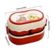 thumbnail image 2 of Fiudx Ofertas relámpago del día Fiambrera de plástico doble para niños, de gran capacidad, para estudiantes, para horno microondas, para adultos, 2 of 2