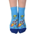 thumbnail image 4 of Footsis Non Slip Grip Socks for Yoga, Pilates, Barre, Home, Hospital ,Mommy and Me classes ‘Rocket', 4 of 5
