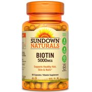 Sundown Biotin 5000 Mcg Vitamin Supplement Capsules - 60 Ea