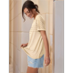 thumbnail image 4 of Top Tipo Túnica de Punto con Escote Redondo y Aberturas para Mujer, Color Albaricoque XXL, 4 of 8