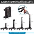 thumbnail image 4 of Folding Hand Truck Lightweight Hand Truck Dolly Foldable,Luggage cart with 4 Rotate Wheels, Utility Cart with Adjustable Handle,Collapsible Dolly for Moving (Black), 4 of 5