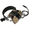 thumbnail image 4 of Hearing Protection Earmuffs, Clear Sound Military Headset Noise Canceling With U94 PPT For GP88 For DEP450 For  Brown, 4 of 8
