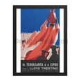 thumbnail image 3 of To the Holy Land and Cyprus with the Lloyd Triestino, 1932. Framed Vintage Travel Poster, 3 of 11