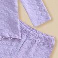 thumbnail image 6 of TOWED22 Baby Toddler Girl Cute Outfits Long Sleeve Crewneck Top and Pants 2 Piece Clothes Set Fall Winter Soft(Purple,4-5 Y), 6 of 6