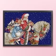thumbnail image 1 of Cuadros Decorativos Bordado completo Hilo de algodón ecológico 14CT Punto de cruz de Papá Noel contado (RA432) Wdftyju embutido en tela, 1 of 9