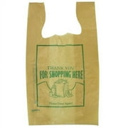 Inteplast Touch-N-Go Plastic Tote Bag Tan, 1/5 BBL | 1000/Case