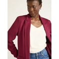 thumbnail image 2 of Scoop Women's and Women’s Plus Relaxed Ultimate ScubaKnit Blazer with Scrunch Sleeves, Sizes XS-4X, 2 of 5