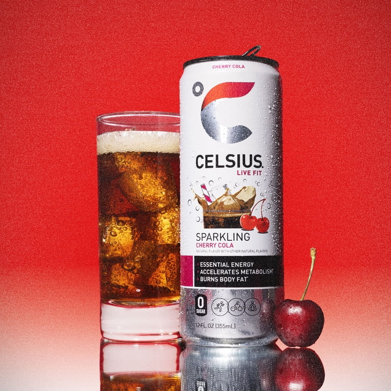 CELSIUS Sparkling Cherry Cola, 12 fl oz Cans, 12 Pack photo 2
