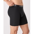 thumbnail image 3 of Hanes Core Stretch Men's Long Leg Boxer Briefs Pack - 6-Pack - Moisture-Wicking Cotton-Stretch Underwear Black L, 3 of 6