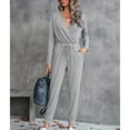 thumbnail image 3 of Defitshape Women's Sexy Jumpsuit Summer Beach Jumpsuits Fall Fitted Fashion High Waist Spaghetti Strap Pantsuit Grey Large, 3 of 4