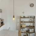 thumbnail image 5 of KAYYELAMP Vintage Design Copper Base J-Type Track Pendant Light E26 Base 59 Inches Brown Twisted Cord Tracking Lamp for Kitchen Loft Cafe Home Office(No Bulb, Track), 5 of 7