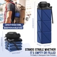 thumbnail image 3 of POPDIGITO 2pcs Collapsible Water Bottles Leakproof Lid –Food-Grade BPA-Free Silicone Travel Bottles –Foldable Water Bottle 610ml for Travel Gym,Hiking,Sports,Camping,Biking School Portable Reusable, 3 of 7