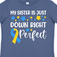 thumbnail image 4 of Inktastic My Sister is Just Down Right Perfect- Down Syndrome Awareness Ribbon Boys or Girls Toddler T-Shirt, 4 of 5