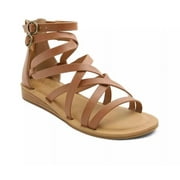 Kensie Women's Gladiator Strap Sandal Flat Fisherman Open Toe Cross Strappy Sandals