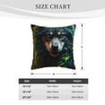 thumbnail image 2 of KLL Realistic Style Colorful Wolf A Decorative Throw Pillow Covers Velvet Soft for Couch Sofa Bedroom Living Room Outdoor (No pillow core)- 18"x18", 2 of 5