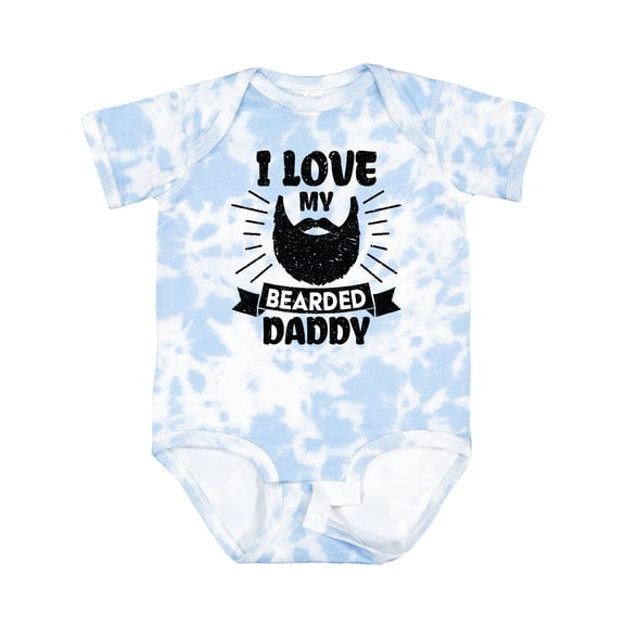 Inktastic I Love My Bearded Daddy for Fathers Day with Grunge Boys Baby Bodysuit