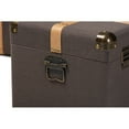 thumbnail image 4 of Baxton Studio Stephen Modern and Contemporary Transitional Dark Brown Fabric Upholstered and Oak Brown Finished 2-Piece Storage Trunk Set, 4 of 6