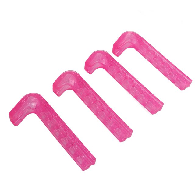 Ice Skate Guards, Adjustable Ice Skate Blade Protector Antiskid With Springs For Home Rose Red