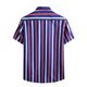 thumbnail image 2 of Camisas Para Hombre Manga Larga Hombres Verano Hawaii Tops tamaño Solapa Impreso Turndown Collar Casual Camisa de manga corta suelta Blusa (Blue, XL), 2 of 5