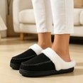 thumbnail image 6 of CHICVOMEY Womens Fuzzy Moccasin Slippers Memory Foam Soft Fluffy Winter House Slipper Warm Bedroom House Shoes, 6 of 9