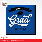 Party City Blue School Spirit Graduation Tableware Kit for 24