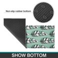 thumbnail image 6 of Green - Based Black and White Geometric Feather Pattern Kitchen Rugs Sets Of 2,Anti Fatigue Kitchen Mat Rugs Non Slip Washable,Decorative Kitchen Floor Mats for Kitchen,Sink,Laundry,17"x30"+17"x47", 6 of 7