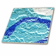 3dRose, Teal blue white abstract wall image, 6 Inch Ceramic Tile