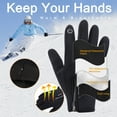 thumbnail image 5 of LELINTA Winter Thermal Gloves Unisex Men Women Touch Screen Water Resistant Windproof Anti Slip Heated Thermal Glove Hands Warm for Hiking Driving Running Bike Cycling, 5 of 8