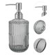 thumbnail image 5 of Ofertas Únicas 1 Pc Dispensador de Jabón Clásico de Líneas Verticales para Baño 450ml Tonalidad Gris Plateada, 5 of 6