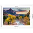 thumbnail image 5 of Art.com Zion National Park, Utah - Watchman as the Virgin River Art Print by Lantern Press, White Frame Wall Art, 44" x 32", 5 of 5
