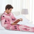 thumbnail image 6 of Lsque Pig Nose Pattern Long Sleeve Pajama Set for Men - Soft 2-Piece Sleepwear and Loungewear Set with Pockets, Comfy Nightwear-Large, 6 of 7